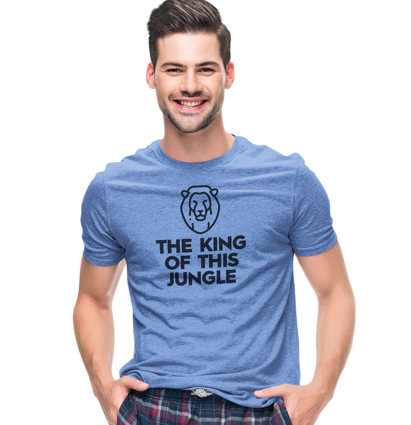 King of This Jungle Dad | Lion Shirt - Adult Tri-Blend T-Shirt