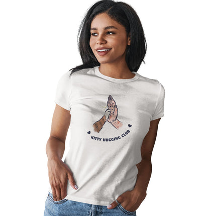 Kitty Hugging Club - Women's Fitted T-Shirt