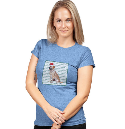 Yellow Labrador Retriever Happy Howlidays Text - Women's Tri-Blend T-Shirt