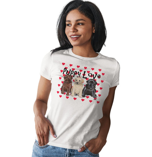 Puppy Love - Women's Fitted T-Shirt - Animal Tee