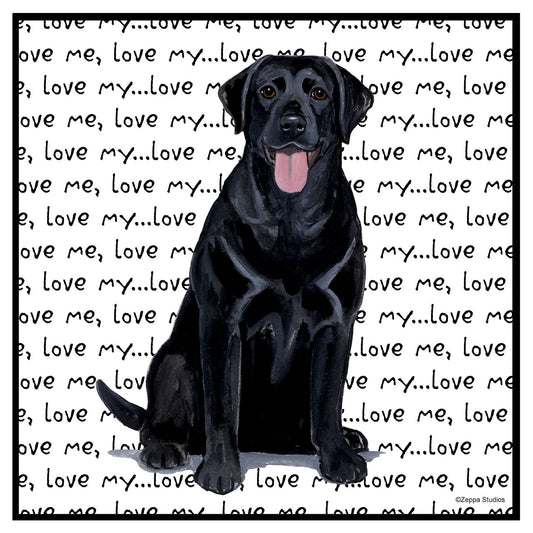 Black Lab Love Text - Women's V-Neck T-Shirt