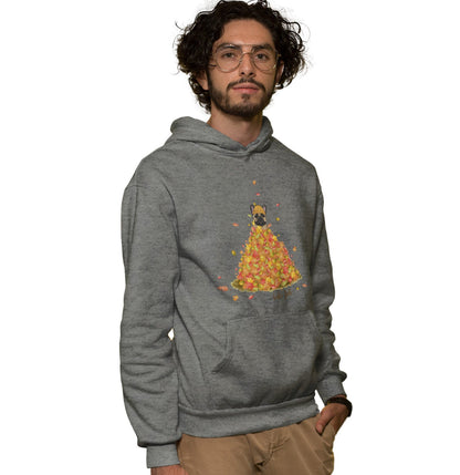 Leaf Pile and Frenchie - Adult Unisex Hoodie Sweatshirt