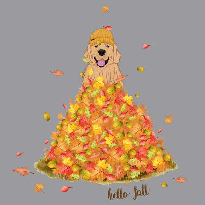 Leaf Pile and Golden - Adult Unisex Crewneck Sweatshirt
