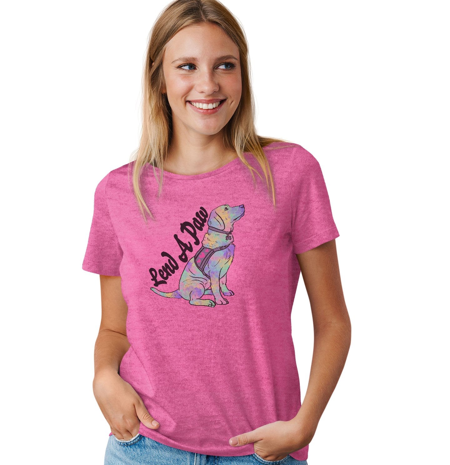 Lend a Paw Labrador Retriever - Women's Tri-Blend T-Shirt