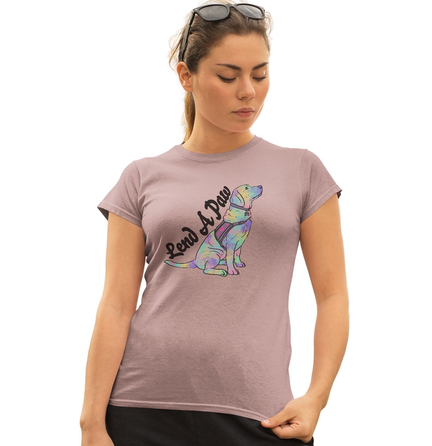 Animal Pride - Lend a Paw Labrador Retriever - Women's Fitted T-Shirt