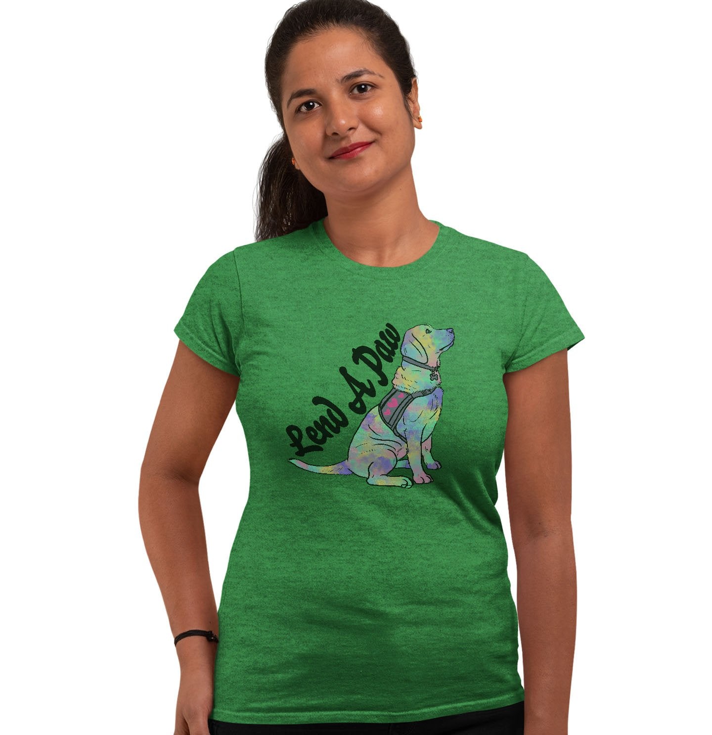 Lend a Paw Labrador Retriever - Women's Fitted T-Shirt