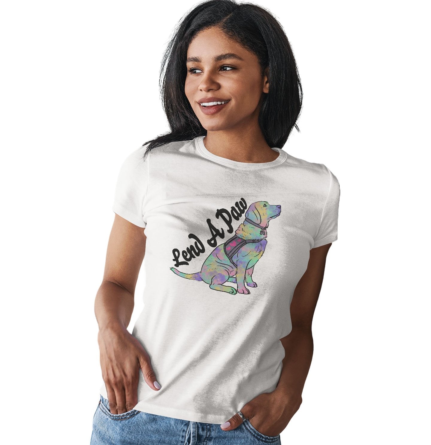 Lend a Paw Labrador Retriever - Women's Fitted T-Shirt