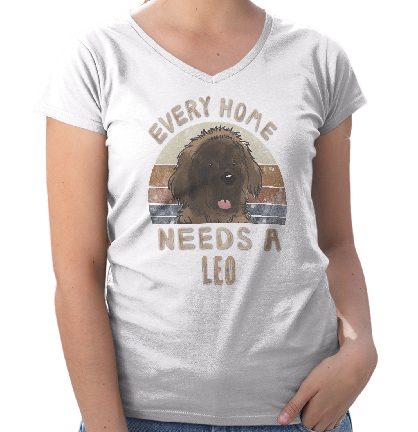 Every Home Needs a Leonberger - Women's V-Neck T-Shirt