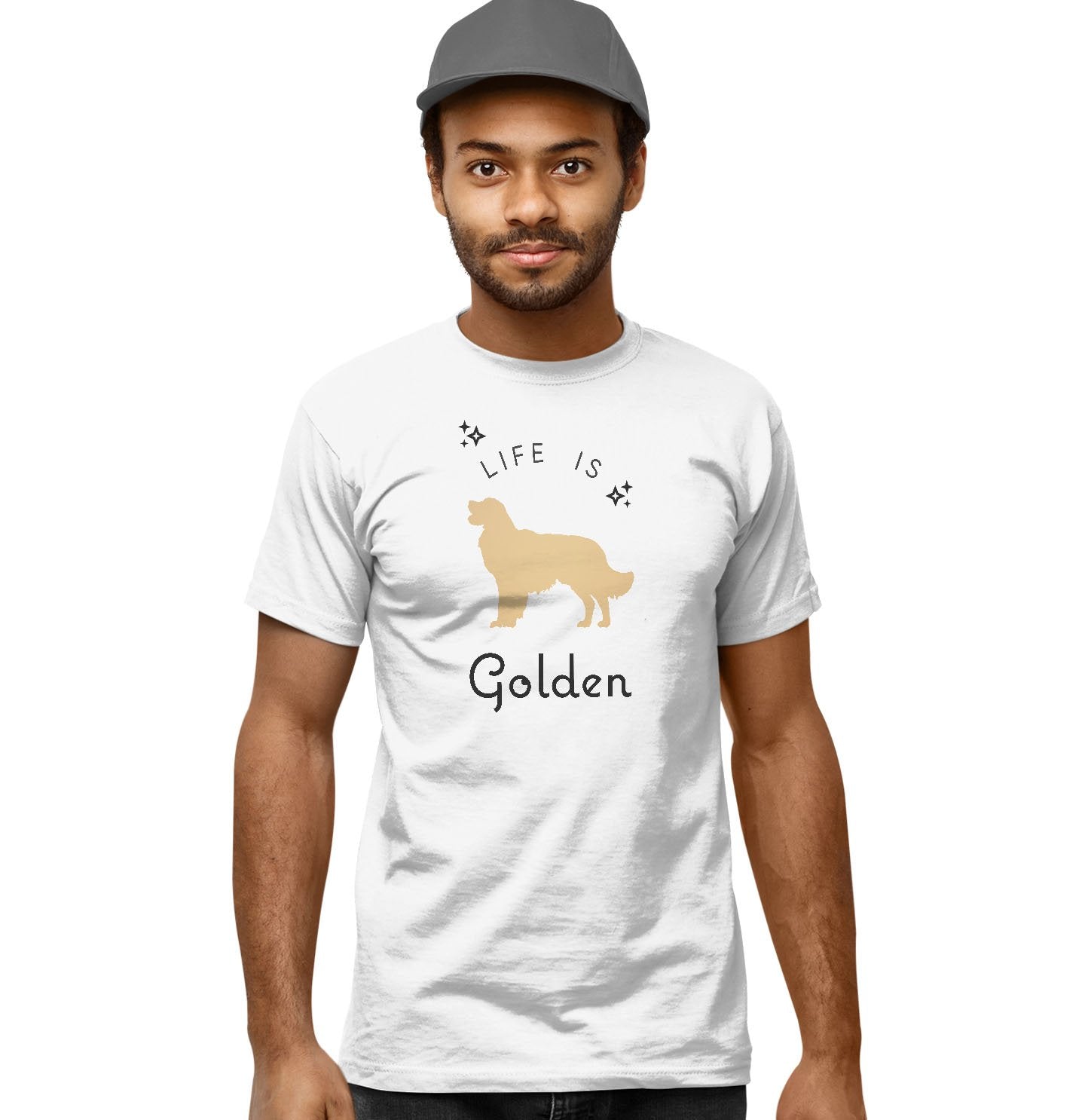 Life Is Golden Retriever - Adult Unisex T-Shirt