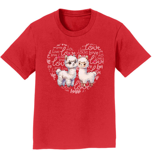 Alpaca Love Heart - Kids' Unisex T-Shirt