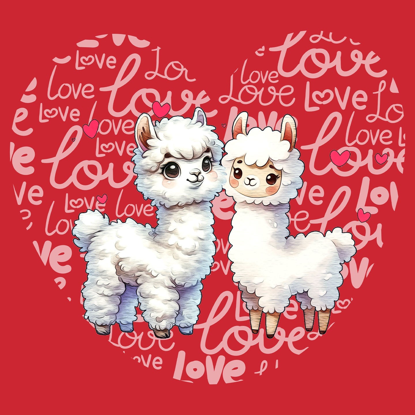 Alpaca Love Heart - Kids' Unisex T-Shirt