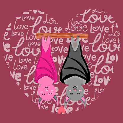 Bat Love Heart - Adult Unisex T-Shirt