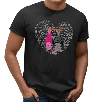 Bat Love Heart - Adult Unisex T-Shirt
