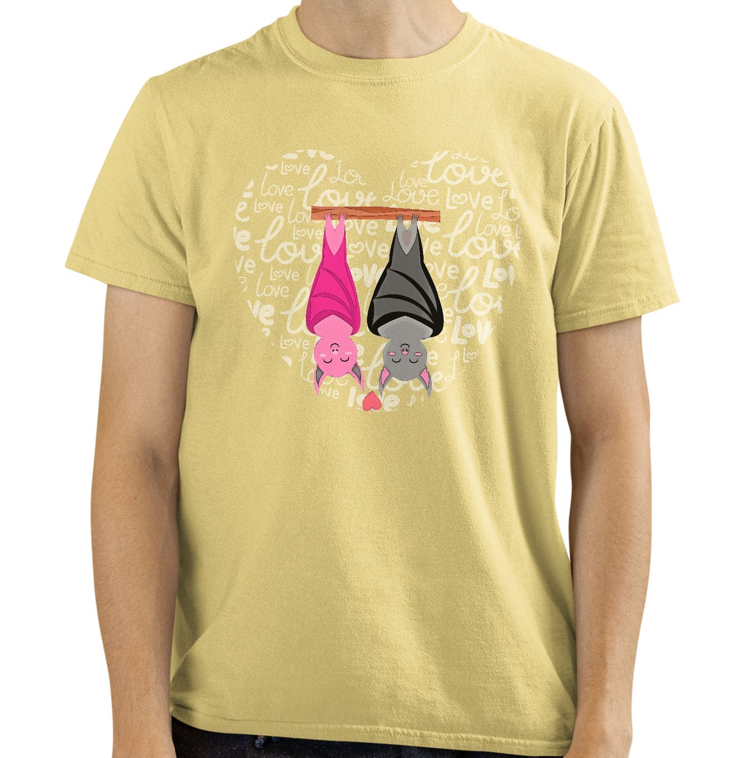 Bat Love Heart - Adult Unisex T-Shirt