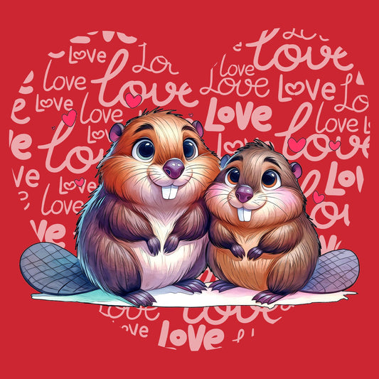 Beaver Love Heart - Kids' Unisex T-Shirt