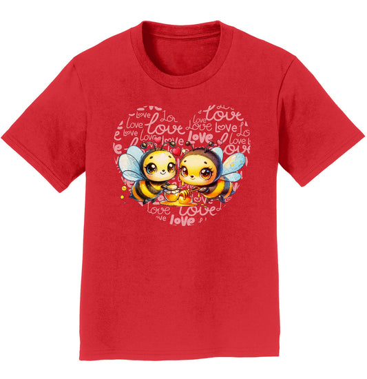Bee Love Heart - Kids' Unisex T-Shirt
