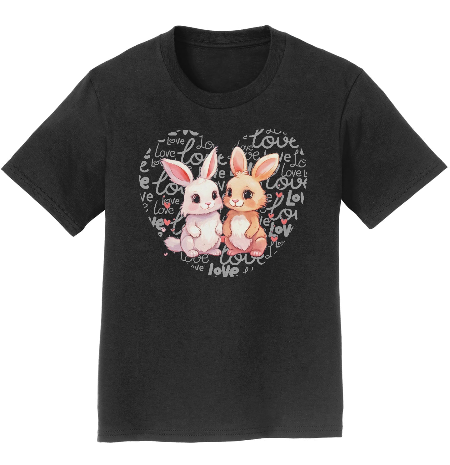 Bunny Love Heart - Kids' Unisex T-Shirt