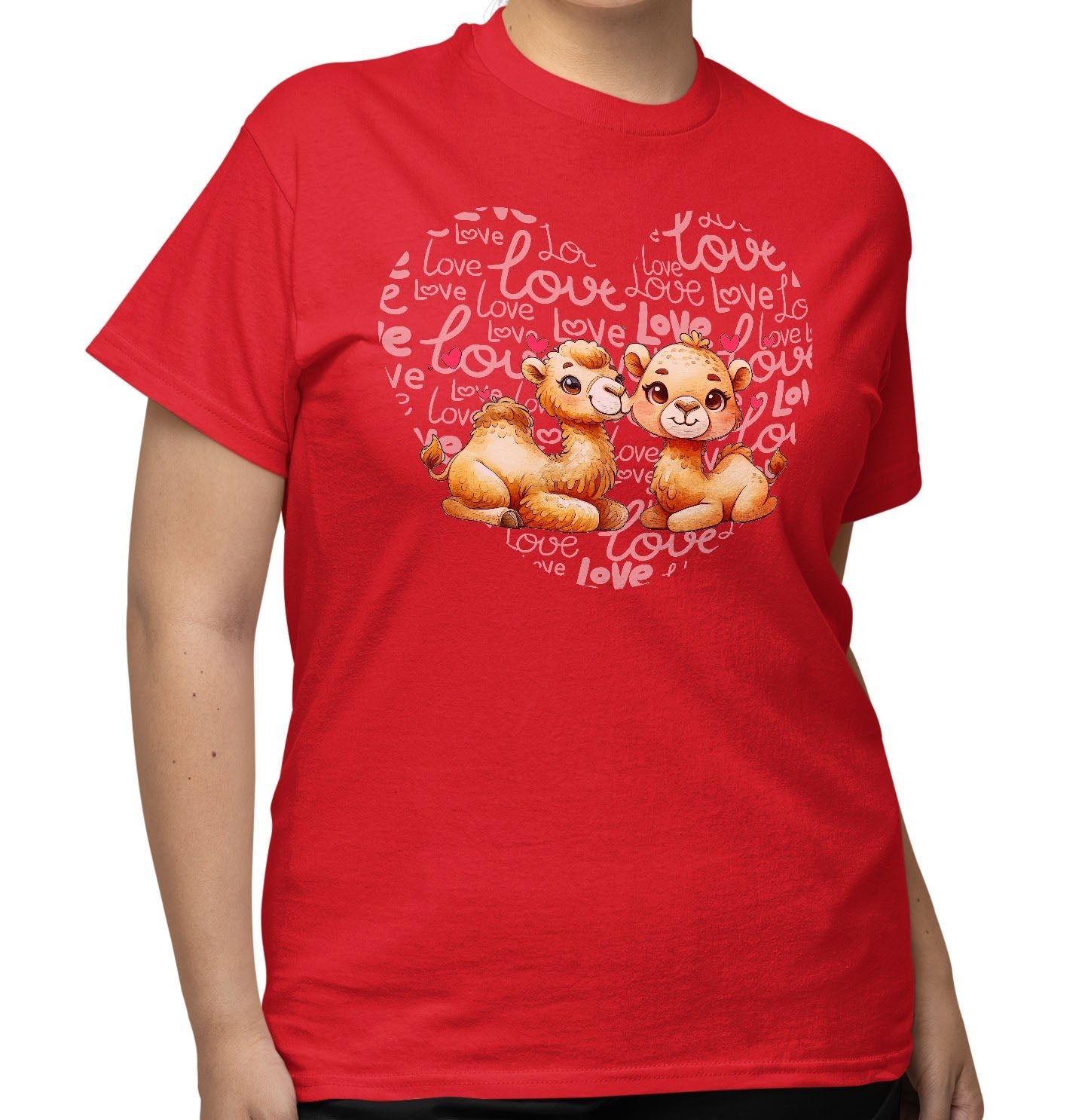 Camel Love Heart - Adult Unisex T-Shirt