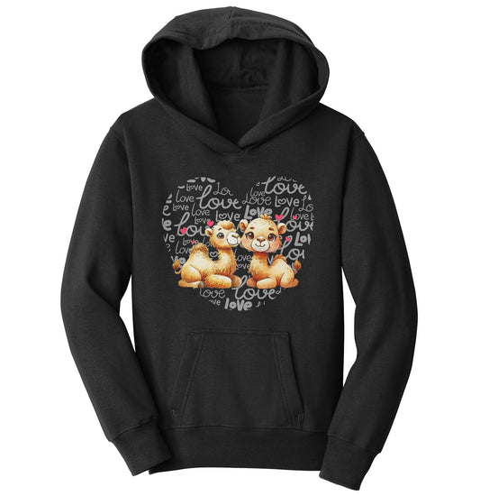 Camel Love Heart - Kids' Unisex Hoodie Sweatshirt