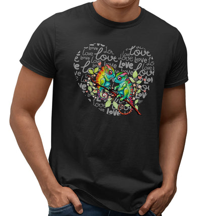 Chameleon Love Heart - Adult Unisex T-Shirt