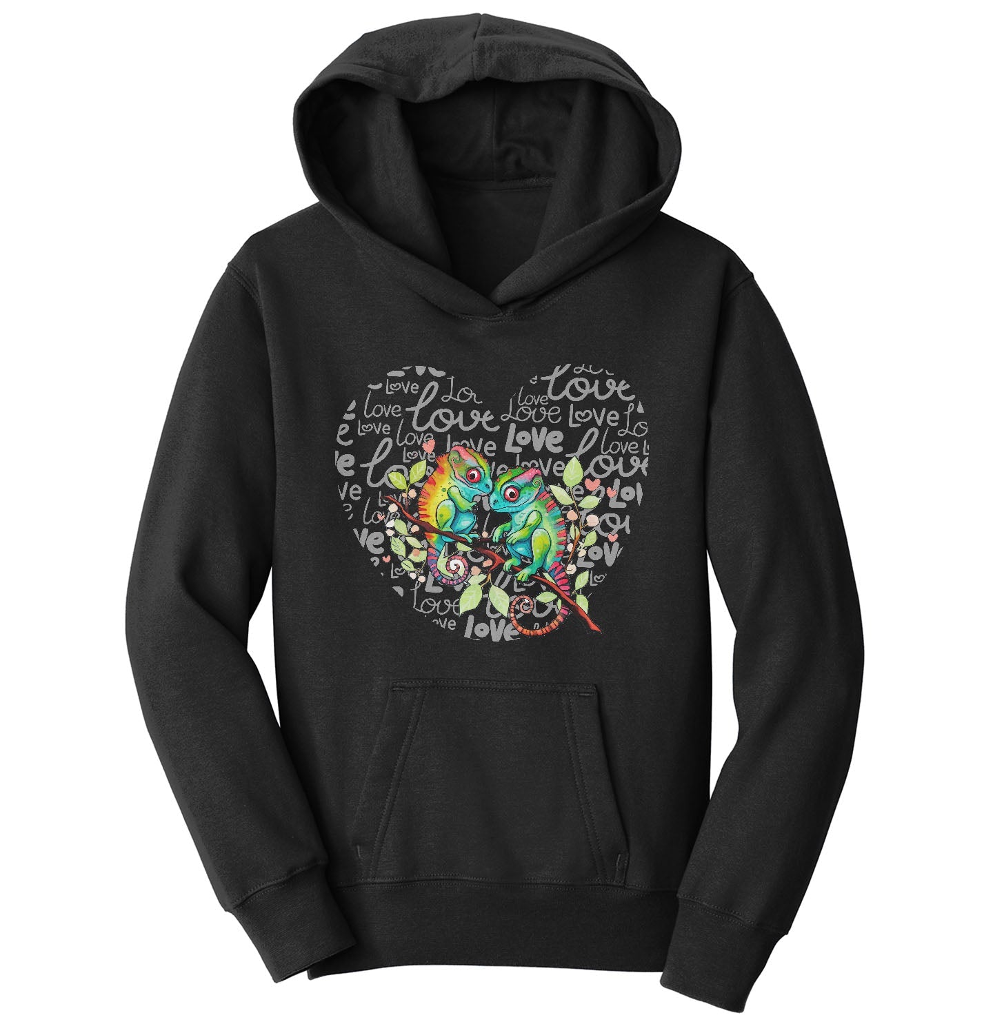 Chameleon Love Heart - Kids' Unisex Hoodie Sweatshirt