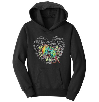 Chameleon Love Heart - Kids' Unisex Hoodie Sweatshirt