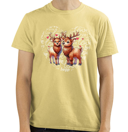 Elk Love Heart - Adult Unisex T-Shirt