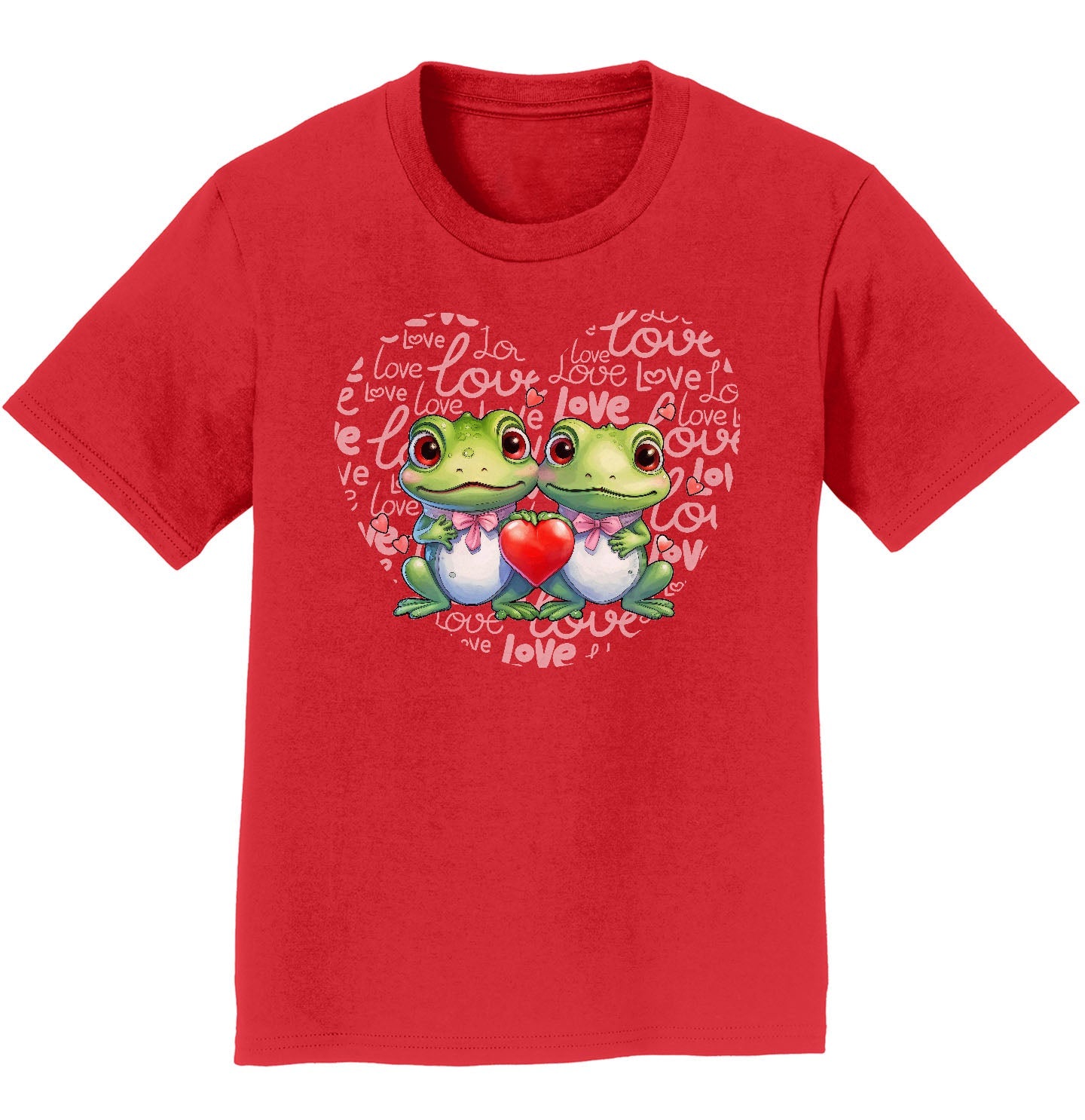 Frog Love Heart - Kids' Unisex T-Shirt