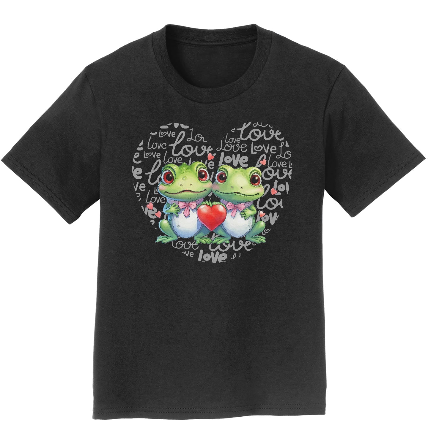 Frog Love Heart - Kids' Unisex T-Shirt