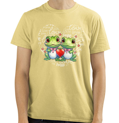 Frog Love Heart - Adult Unisex T-Shirt
