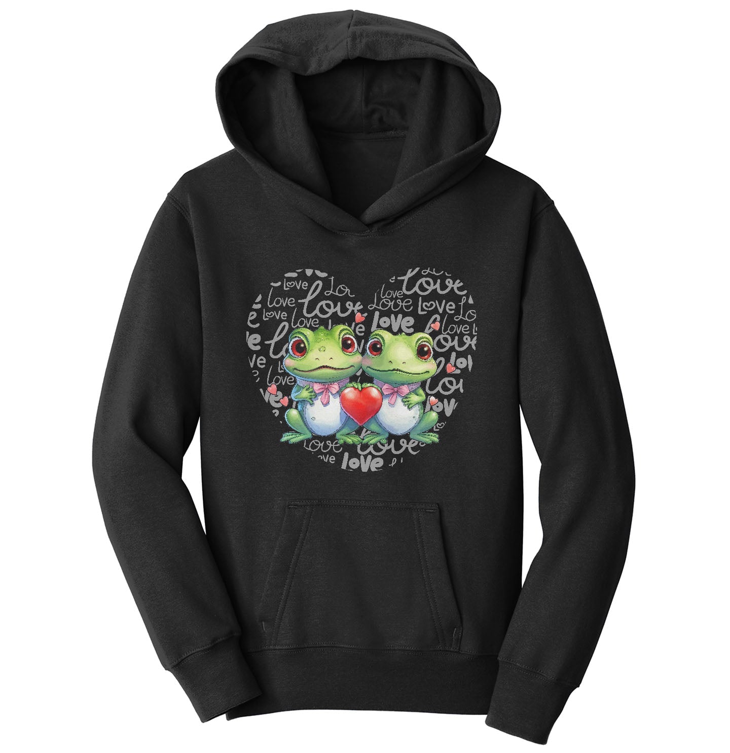 Frog Love Heart - Kids' Unisex Hoodie Sweatshirt