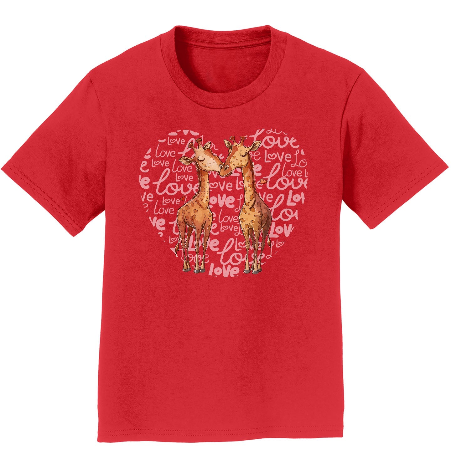 Giraffe Love Heart - Kids' Unisex T-Shirt
