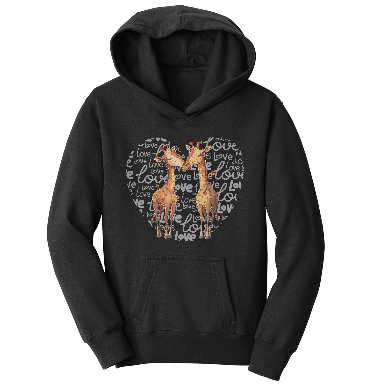Giraffe Love Heart - Kids' Unisex Hoodie Sweatshirt