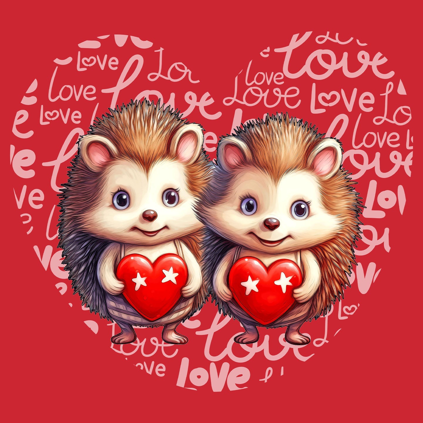 Hedgehog Love Heart - Kids' Unisex T-Shirt