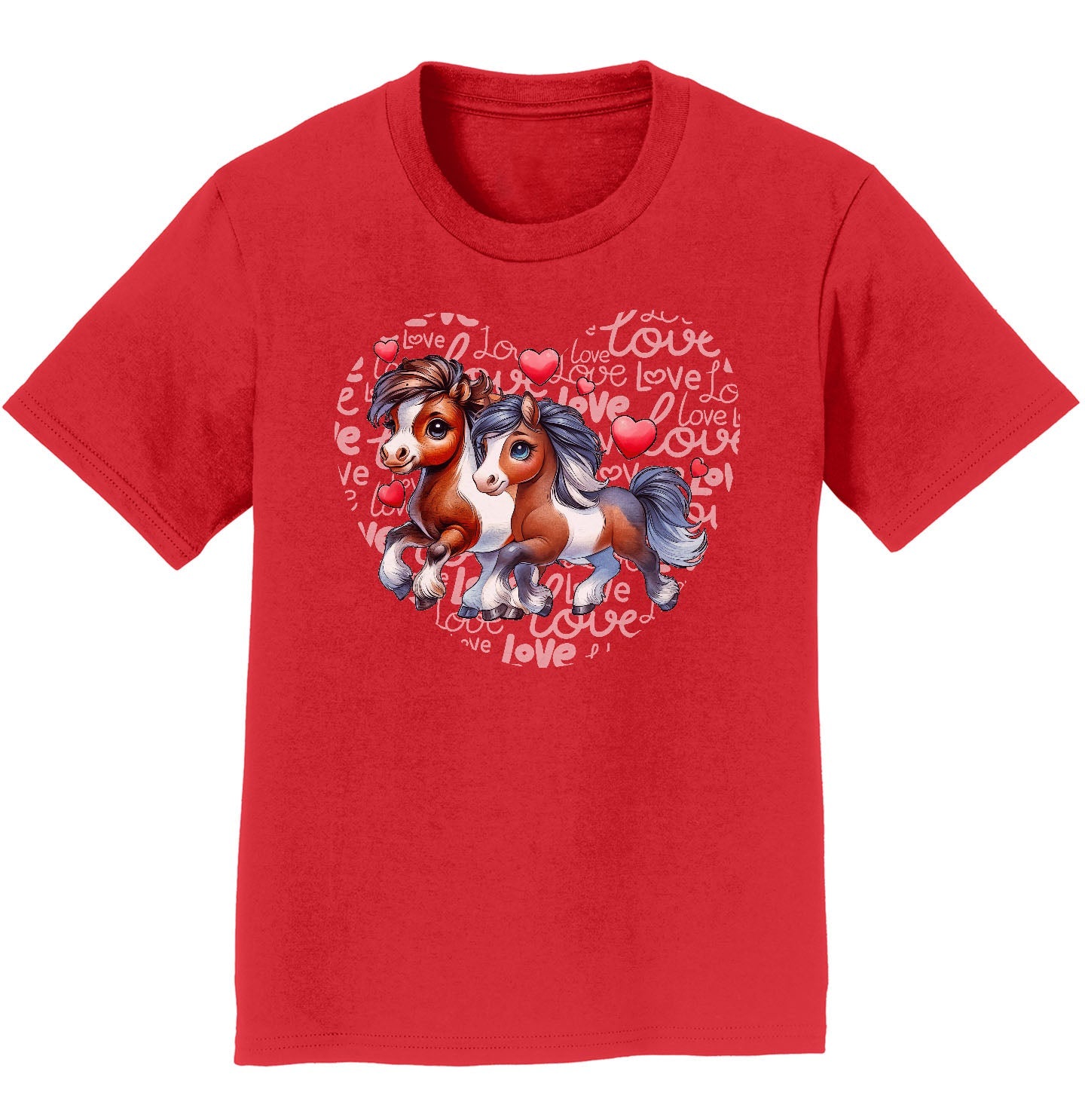 Horse Love Heart - Kids' Unisex T-Shirt