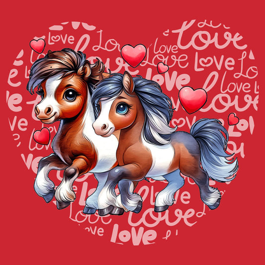 Horse Love Heart - Kids' Unisex T-Shirt