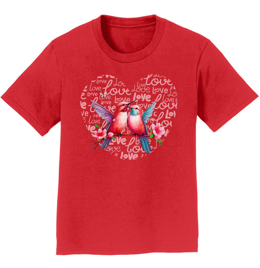 Hummingbird Love Heart - Kids' Unisex T-Shirt