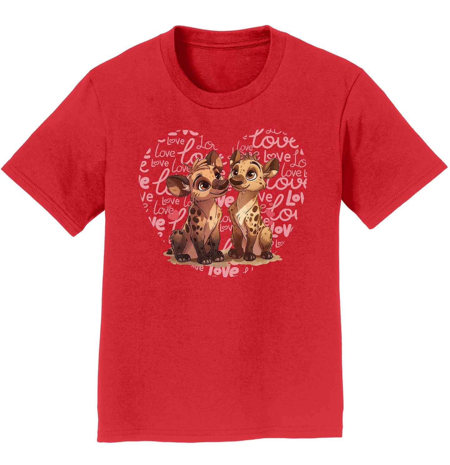 Hyena Love Heart - Kids' Unisex T-Shirt