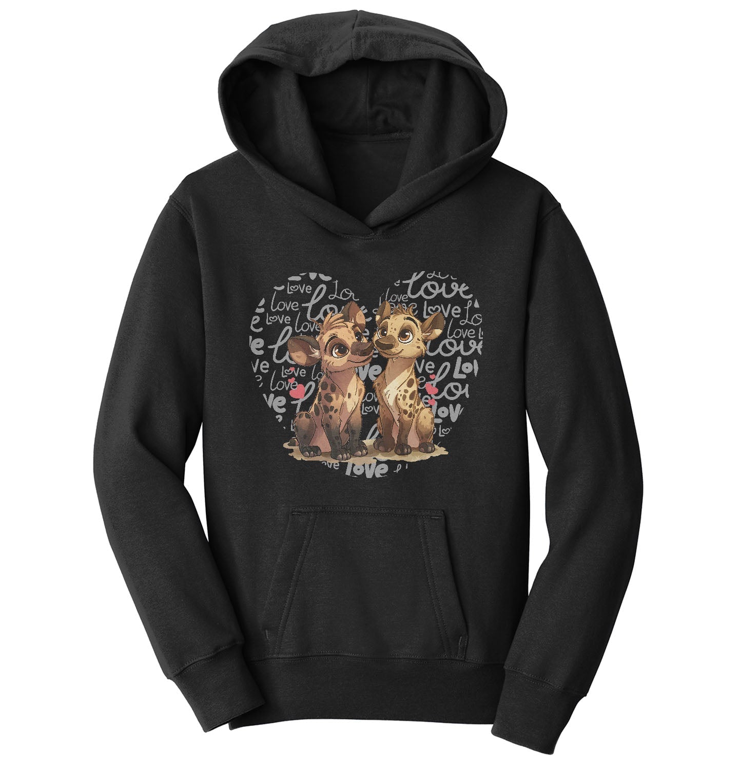Hyena Love Heart - Kids' Unisex Hoodie Sweatshirt