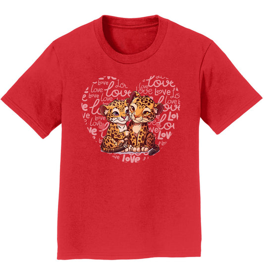 Jaguar Love Heart - Kids' Unisex T-Shirt