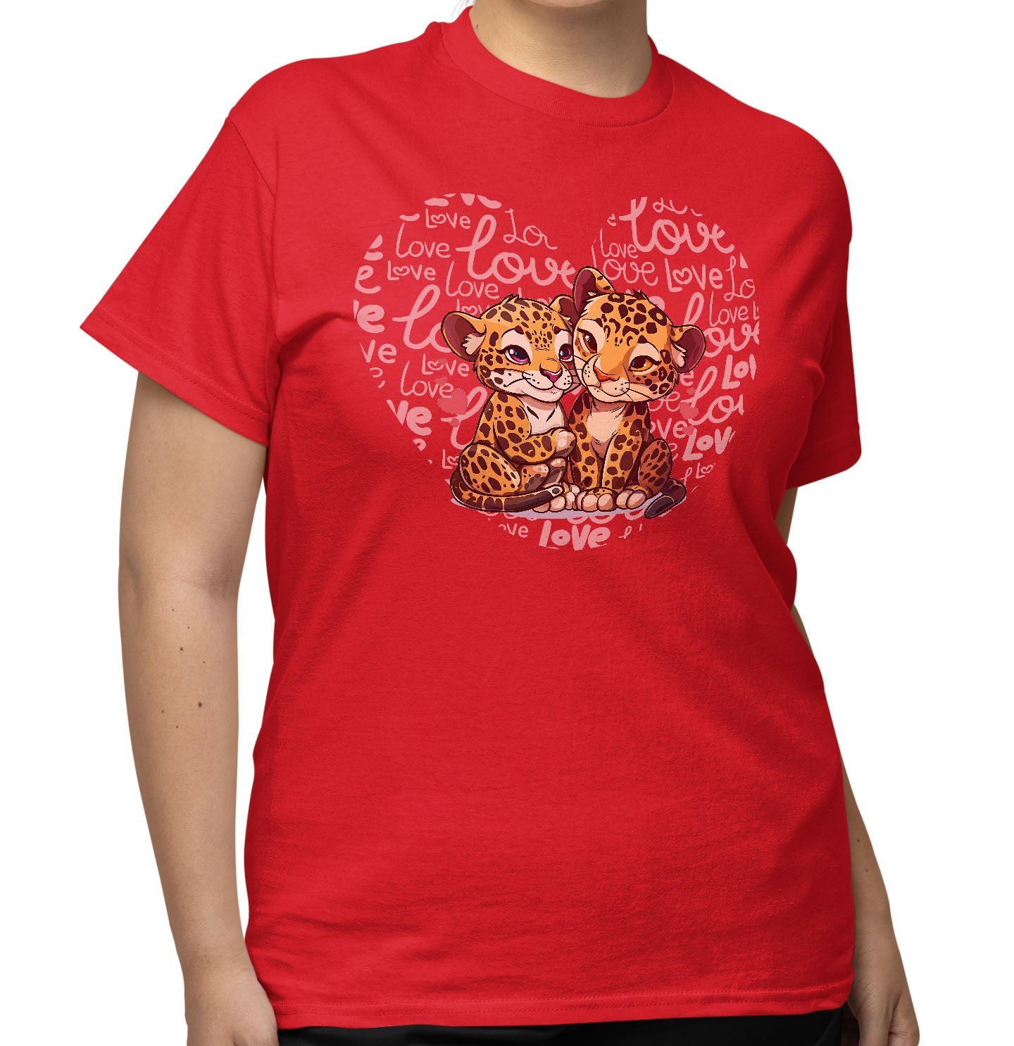 Jaguar Love Heart - Adult Unisex T-Shirt