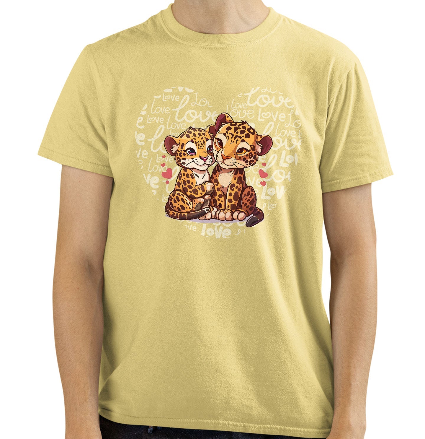 Jaguar Love Heart - Adult Unisex T-Shirt