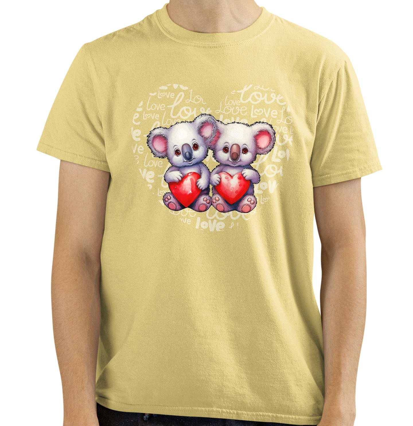 Koala Love Heart - Adult Unisex T-Shirt