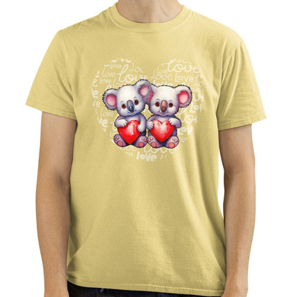 Koala Love Heart - Adult Unisex T-Shirt