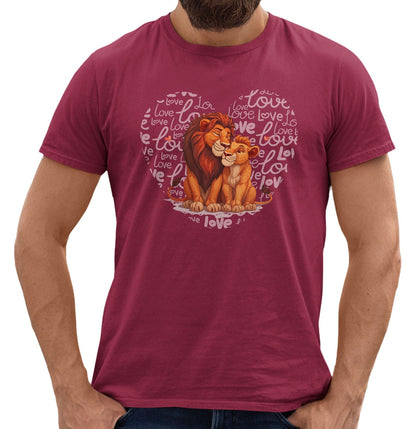 Lion Love Heart - Adult Unisex T-Shirt