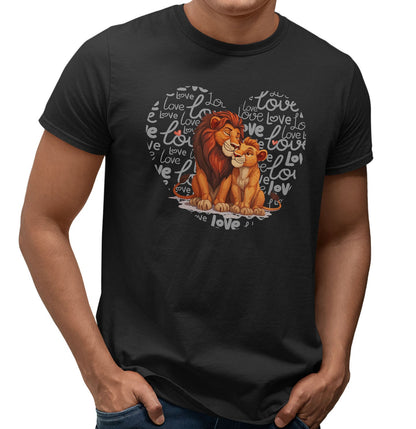Lion Love Heart - Adult Unisex T-Shirt