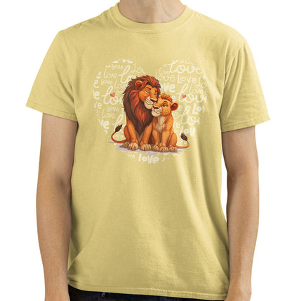 Lion Love Heart - Adult Unisex T-Shirt