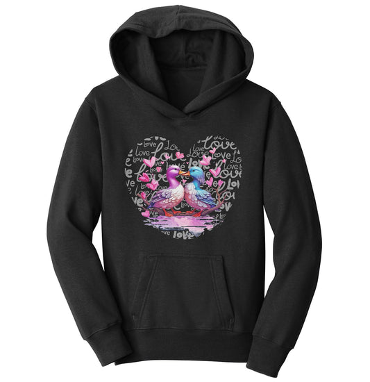 Mallard Love Heart - Kids' Unisex Hoodie Sweatshirt