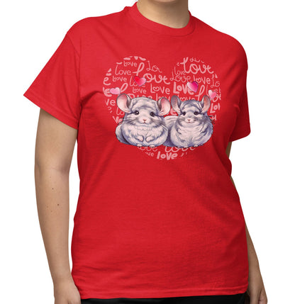 Mouse Love Heart - Adult Unisex T-Shirt