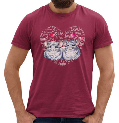 Mouse Love Heart - Adult Unisex T-Shirt